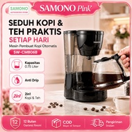 TOMBOL MESIN Samono Automatic Coffee Machine Coffee Maker 750ml 600W Energy Saving Anti-Drop Glass T