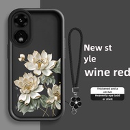 Case for OPPO A17 A17K A38 A18 A97 5G phone casing Customized lotus pattern new design paired with c