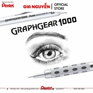 Bút Chì Kim Pentel Graphgear 1000 Inox | Chì Kỹ Thuật Chuyên Nghiệp Chuyển Được Độ B | Vẽ Phác Thảo