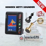 Hondex HE-771 Fish Finder with 7 Inch Display Screen 50/200kHz