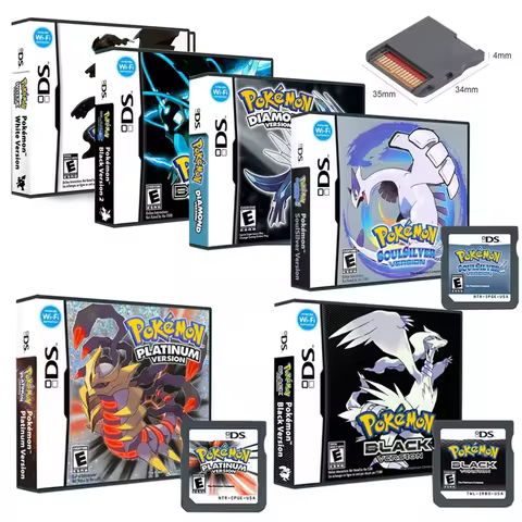 Pokemon NDS Game Card Card SoulSilver HeartGold Pearl Platinum Game Card Pokemon Game Cartridge for 
