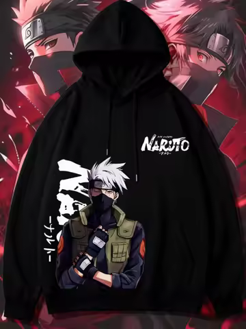 Uzumaki Naruto Sasuke Kakashi Printed Anime Summer Cotton Men's and Women's Street Wear Casual High 