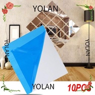 YOLANDAGOODS1 10pcs Mirror Stickers Bedroom Self-adhesive Mural Wall Tile Stickers