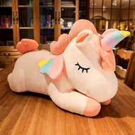 Boneka unicorn comel, boneka lembut, bantal untuk tidur kanak-kanak perempuan, boneka kuda poni besa