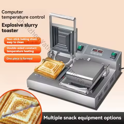 Hot Pressed Sandwich Maker Commercial Burst Pulp Brushed Toast Maker Breakfast Bread Maker Sandwich 