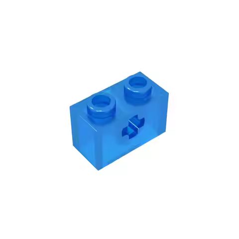 Gobricks 100pc 32064 MOC Assembles Particles Technic Brick 1x2 Parts with Axle Hole Type 1 and Botto
