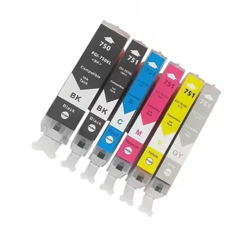 PGI-750 CLI-751 Ink Cartridge for Canon PIXMA MG7570 IP8770 MG6370 MG7170 Inkjet Printer PGI750 CLI7