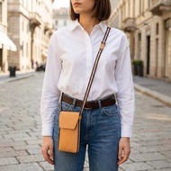 COZI-義大利植鞣革 直式6.1~6.9吋手機包/7.6-8吋摺疊手機_斜跨包