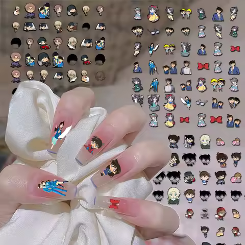 D-Detective C-Conan Stickers 1PCS New 3D Adhesive Nail Art Sticker Cartoon Nail Art Decal Sticker Na