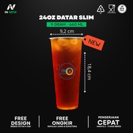 24oz FLAT SLIM CUP SCREEN PRINTING 9 grams - IN NEW Brand - Free 4 Sided 1 Color Plastic Cup Sealer 