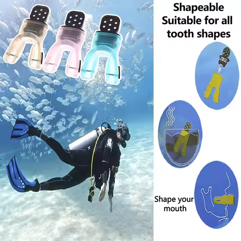 Silicone Snorkel Diving Mouthpiece Scuba Moldable Bite Mouthpiece Regulator Plastic Snorkel Mouthpie