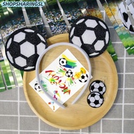 SHOPSHARINGSL 3 Pcs Set Football Headband, World Cup Themed 2026 Edition Football Earrings, Headband