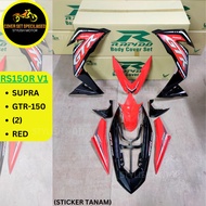 (STICKER TANAM/AIRBRUSH) RAPIDO COVER SET RS150R V1 SUPRA GTR-150 (2) RED