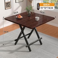 日本暢銷 - （胡桃木）可折疊小桌子 餐桌家用簡易桌 戶外便攜式方桌出租屋專用擺攤吃飯桌70*70*74