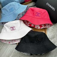 CHANEL444 Bright Diamond CC Logo Fashion Bucket Hat Blue White Red Black