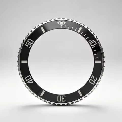116610LN Bezel Assembly with Steel Base, Black Ceramic Complete Replacement for RLX Submariner 40mm,
