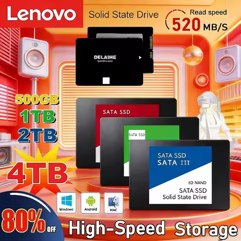 Lenovo SSD Drive HDD 2.5 Hard Disk SSD 4TB 2TB 128G 240G 1TB 500GB 120GB HD SATA Disk Internal Hard 