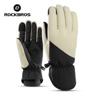 ROCKBROS Skiing Mountaineering Wndproof Gloves Touch Screen Non-slip Thickened Motorcycle Bicycle Au