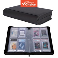 40-Compartment Graded Card Binder - Zippered Storage Book for PSA/CGC Slabs, Trading Card Brick Hold