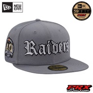 NEW ERA 59FIFTY FITTED LAS VEGAS RAIDERS 60TH ANNIVERSARY METALLIC GRAY PRIME EDITION HAT CAP