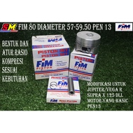 Piston Kit Fim80 Jupiter Z Vega ZR Custom Dome raw Dia 57 57.5 58 58.5 59.50 Pin 13