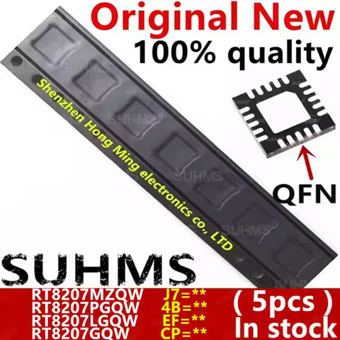 (5piece) RT8207MZQW RT8207M J7=FA J7=.. RT8207PGQW RT8207P 4B=1D 4B=.. RT8207LGQW RT8207L EF=DG EF=.