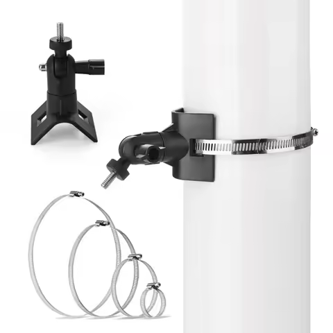 Adjustable Universal Camera Mount Pipe Bracket for Ring Eufy and Arlo Cameras 360 Rotation and Versa