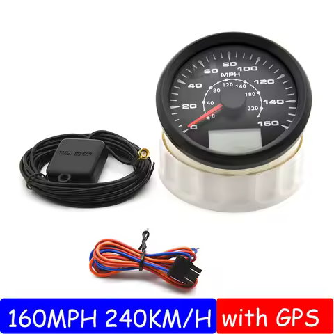 160MPH Universal GPS Speedometer Gauge 240KM/H Trip Counter Odometer COG Miles for Truck Car Racing 