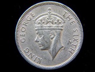 香港鎳幣-1951年英屬香港半圓(五毫)鎳幣(英皇佐治六世King George VI戴冠像,最後一款)