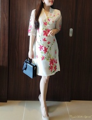 MODERN FILIPINIANA LADY HAND PAINTED BARONG DRESS FOR WOMEN
