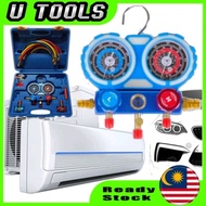 Manifold Gauge R134a Gas Meter Car Aircond Kereta R134a R12 R22 R410a R32 R410a Refrigerant