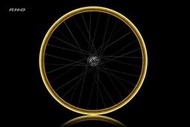 【鐵馬假期】金色拋光陽極 培林輪組 前650/700C FIXED GEAR PISTA 單速車 場地車.自行車.腳踏車