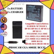 CGA-S005E/ BCC12 PROOCAM BATTERY LI-ON & CHARGER VILOSO CAMERA FOR PANASONIC DMC-LX1 LX2 LX2EGM LX2K