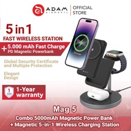 ADAM ELEMENTS 5 in 1 Fast Wireless Charger + Power Bank - Mag 5