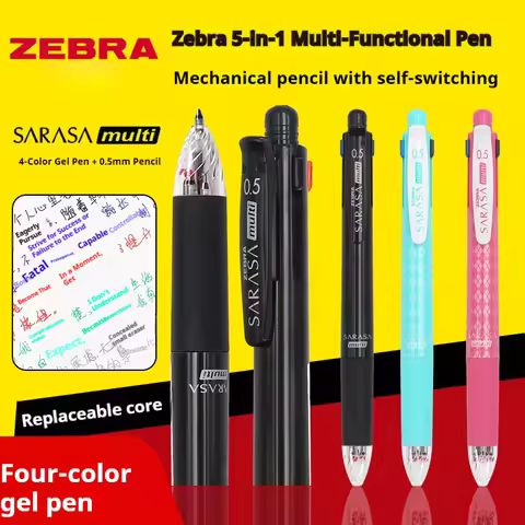 Japan Original ZEBRA J4SA11 Multi Functional 4-Color Pen & Mechanical Pencil 5-in-1 Gel Pen Professi