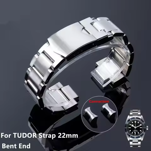 Quality 316L Stainless Steel Watchband For Tudor Strap Black Bay 41mm Pelagos 22mm Curved End Watch 