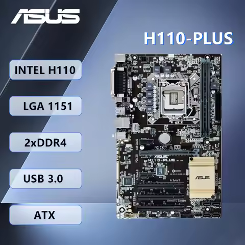 Asus H110-PLUS Motherboard support Core i3-6300 i3-7300 i5-6500 i7-7700 i5-7400 cpu ATX LGA 1151Inte