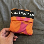 Marimekko 橙色花花購物袋