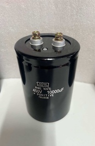 เครื่องแปรงกระแสไฟฟ้า 10000UF 450VDC NIPPON 105C คาปาซิเตอร์ของแท้ Capacitor แบบขันสกรู 450V10000UF
