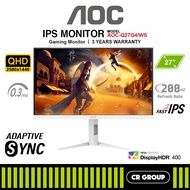 AOC Q27G4/WS 27-inch QHD 200Hz Fast IPS Gaming Monitor (3Yrs AOC Warranty)