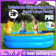Ready stock Kids Electric Inflatable Swimming Pool 3 Rings Kids Swimming Pool kids Toy PVC