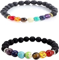 2-3Pcs Lucky Turkish Blue Evil Eye Hamsa Hand of Fatima Beaded Stretch Bracelet Elastic 7 Chakras Ge