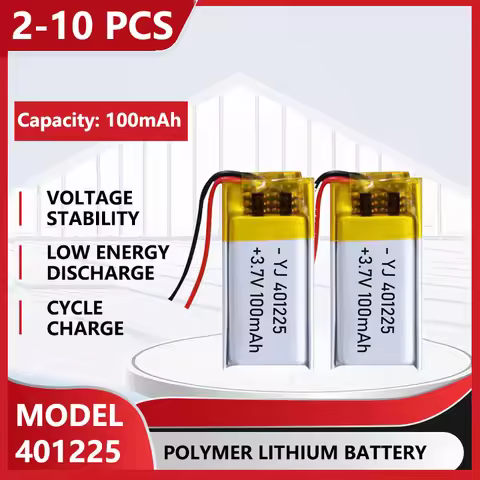 3.7V 100mAh Polymer Lithium LiPo Rechargeable Battery 401225 For Bluetooth headset, beauty instrumen
