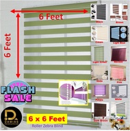 Bidai Blinds [ 6 Kaki Lebar x 6 Kaki Panjang ] box packaging KOREAN ZEBRA BLINDS READY STOCK 3 PANEL