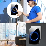ISITA Wireless Doorbell, Door Bell Chime Waterproof Smart Door Chime, 300M Battery Button Ring Alarm Wireless Door Bell Receiver Home