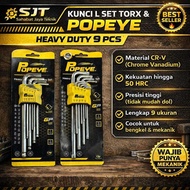 L-WRENCHPOPEYE 2 SET L-WRENCH 9PCSBINTANG + 9PCS BALPOIN L-WRENCH WORKSHOP TOOL/ TOOL/
