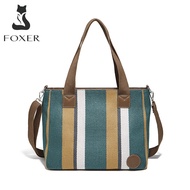 Foxer large capacity tote bag Womens Fashion commuting shoulder Bag totebag for women with zipper