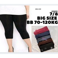 Leggings 3/4 7/8 Super Jumbo BIG Size BB 70-120Kg Spandex Smooth Cool Stretchy Underwear Gymnastics 