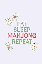 Eat Sleep Mahjong Repeat Journal in Purple: 120 Pages | 6 x 9 lined notebook for Game Night, Club Pl