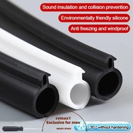 CYMX Weather Stripping, Rubber White Black Sealing Strip,  O-Shaped Weather Gap Blocker